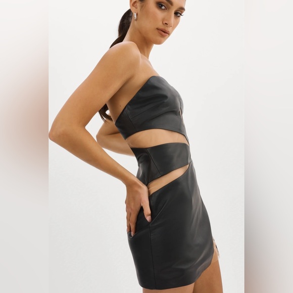 Lamarque GARBINA LEATHER DRESS NWT Small - Picture 2 of 10